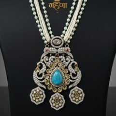 Jadau Pearl Kundan Necklace Set