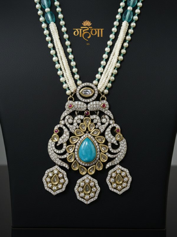 Jadau Pearl Kundan Necklace Set