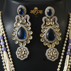 Jadau Pearl Kundan Necklace Set