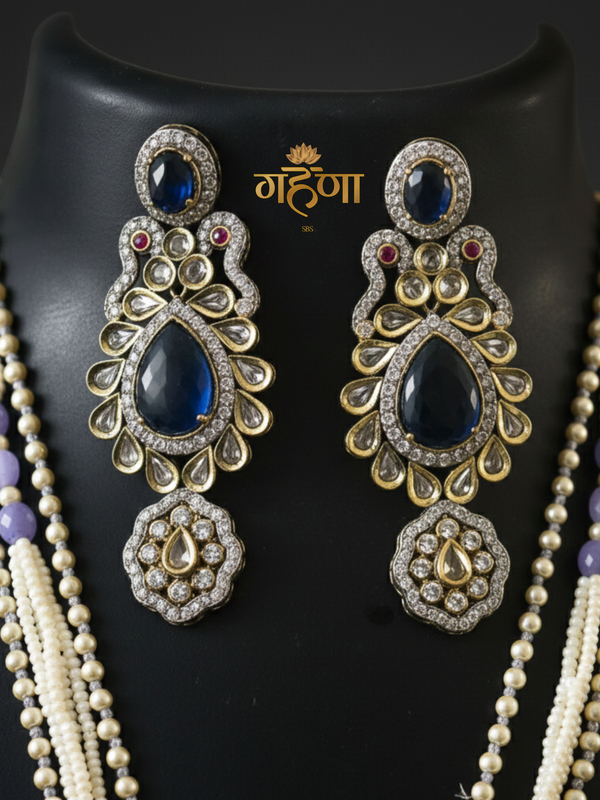 Jadau Pearl Kundan Necklace Set
