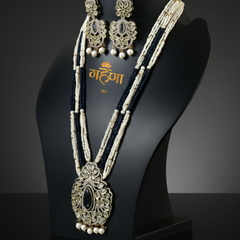 White Pearl Kundan Rani Necklace Set