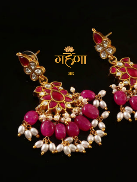 Kundan Jhumkas