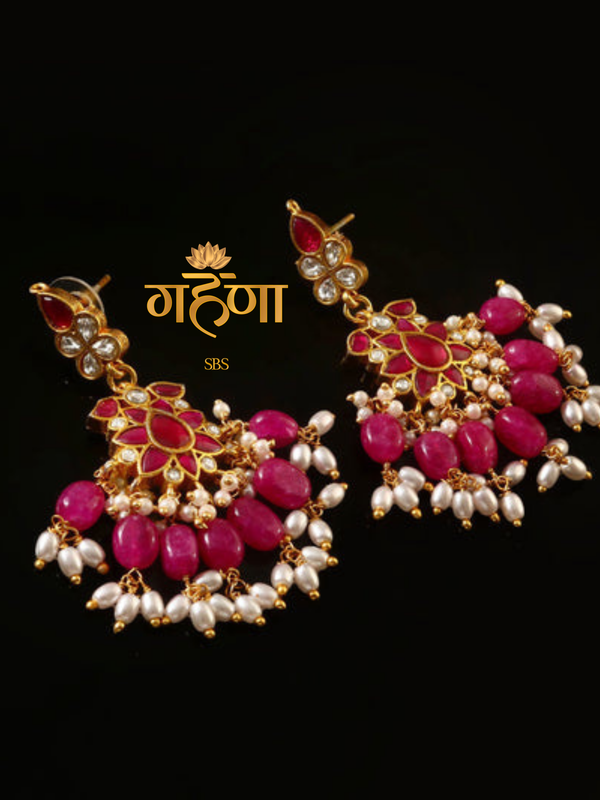 Kundan Jhumkas