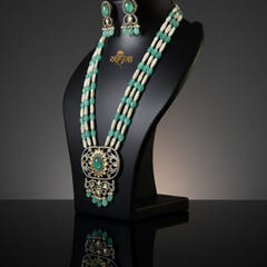 Jadau Pearl Kundan Necklace Set