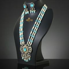 Jadau Pearl Kundan Necklace Set