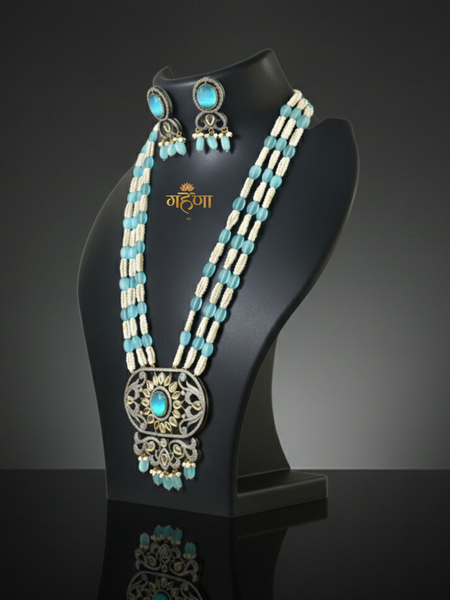 Jadau Pearl Kundan Necklace Set