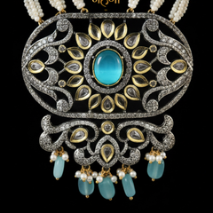 Jadau Pearl Kundan Necklace Set