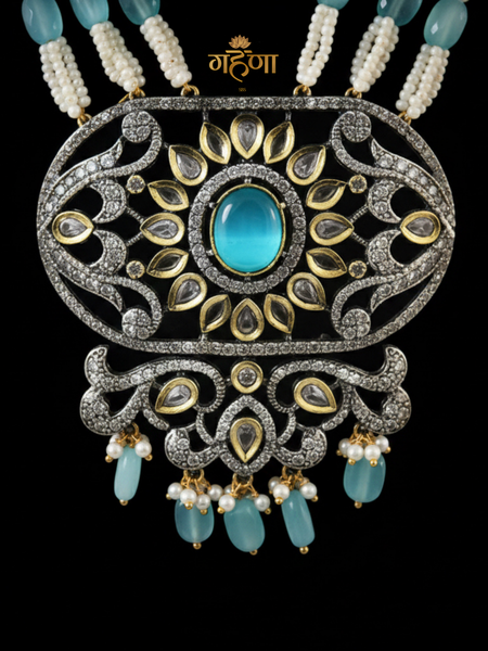 Jadau Pearl Kundan Necklace Set