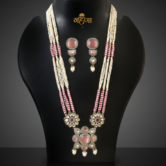 Jadau Pearl Kundan Necklace Set