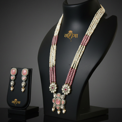 Jadau Pearl Kundan Necklace Set