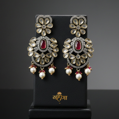 Jadau Pearl Kundan Necklace Set