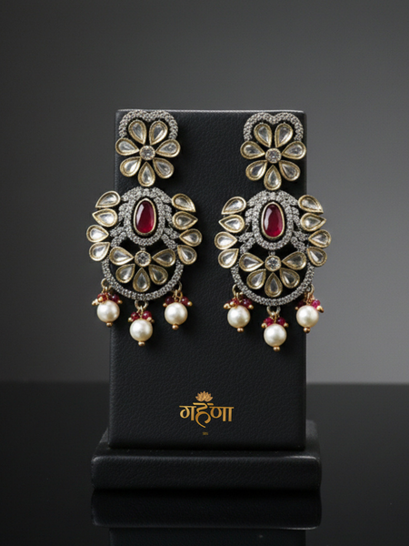 Jadau Pearl Kundan Necklace Set