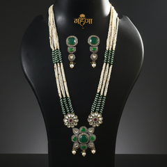 Jadau Pearl Kundan Necklace Set