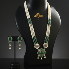 Jadau Pearl Kundan Necklace Set