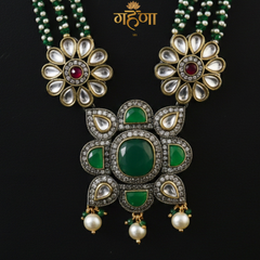 Jadau Pearl Kundan Necklace Set