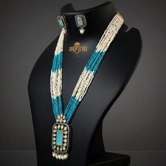 Jadau Pearl Kundan Necklace Set