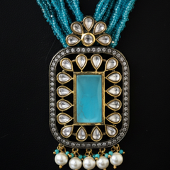 Jadau Pearl Kundan Necklace Set