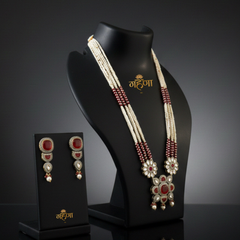 Jadau Pearl Kundan Necklace Set