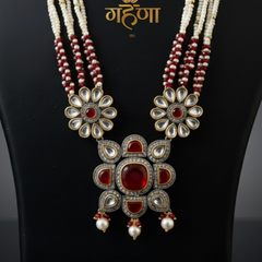 Jadau Pearl Kundan Necklace Set