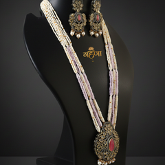 Jadau Pearl Kundan Necklace Set