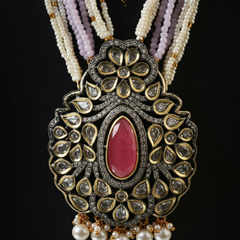 Jadau Pearl Kundan Necklace Set
