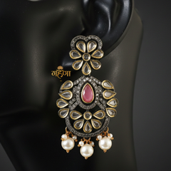 Jadau Pearl Kundan Necklace Set