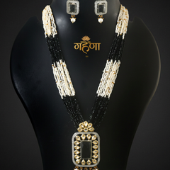 Jadau Pearl Kundan Necklace Set