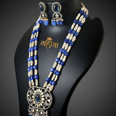 Jadau Pearl Kundan Necklace Set