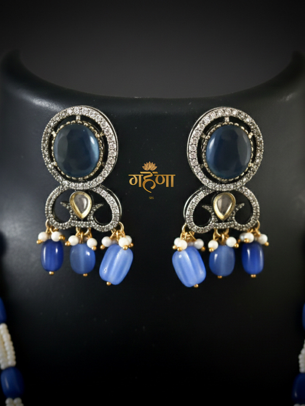 Jadau Pearl Kundan Necklace Set