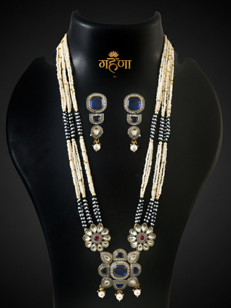 Jadau Pearl Kundan Necklace Set