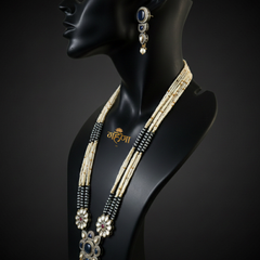 Jadau Pearl Kundan Necklace Set