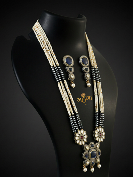 Jadau Pearl Kundan Necklace Set