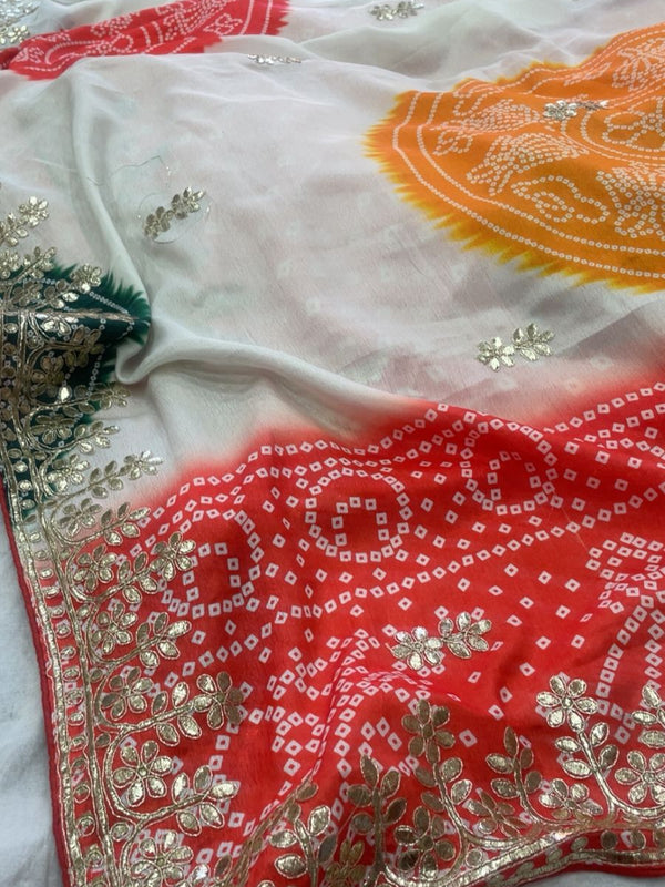 Pure Chinon Mandana Saree