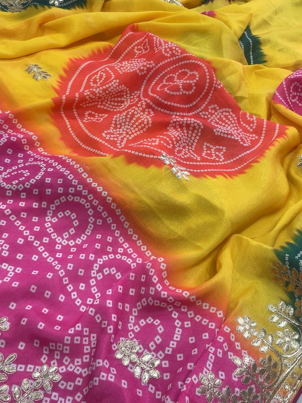 Pure Chinon Mandana Saree