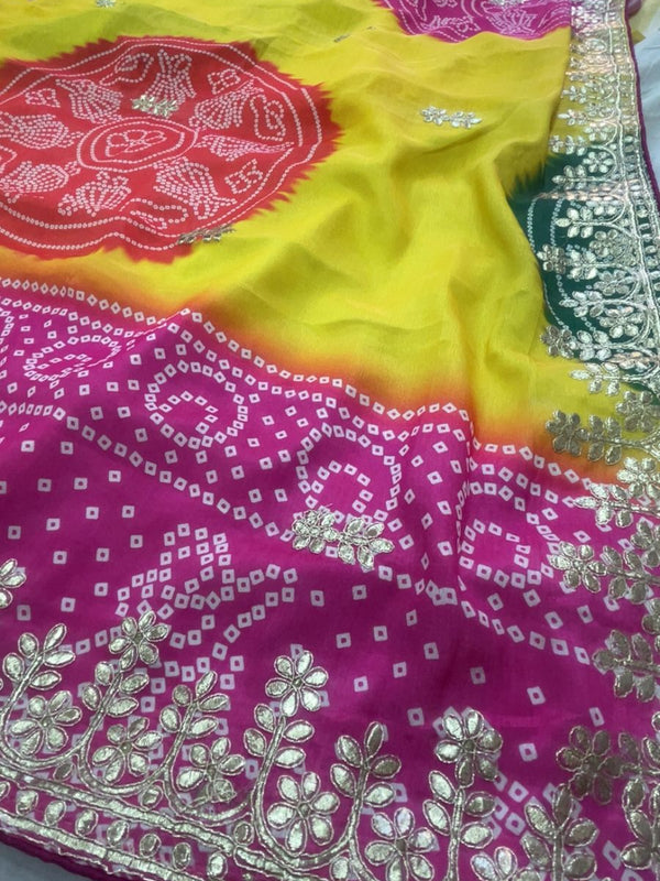 Pure Chinon Mandana Saree