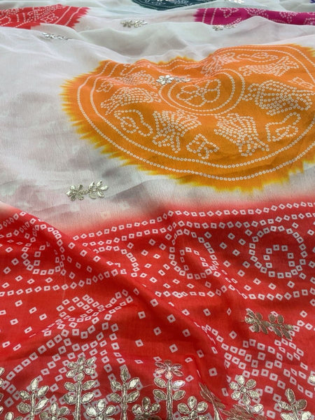 Pure Chinon Mandana Saree