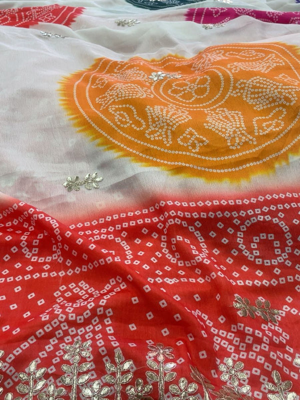 Pure Chinon Mandana Saree
