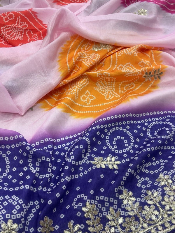 Pure Chinon Mandana Saree