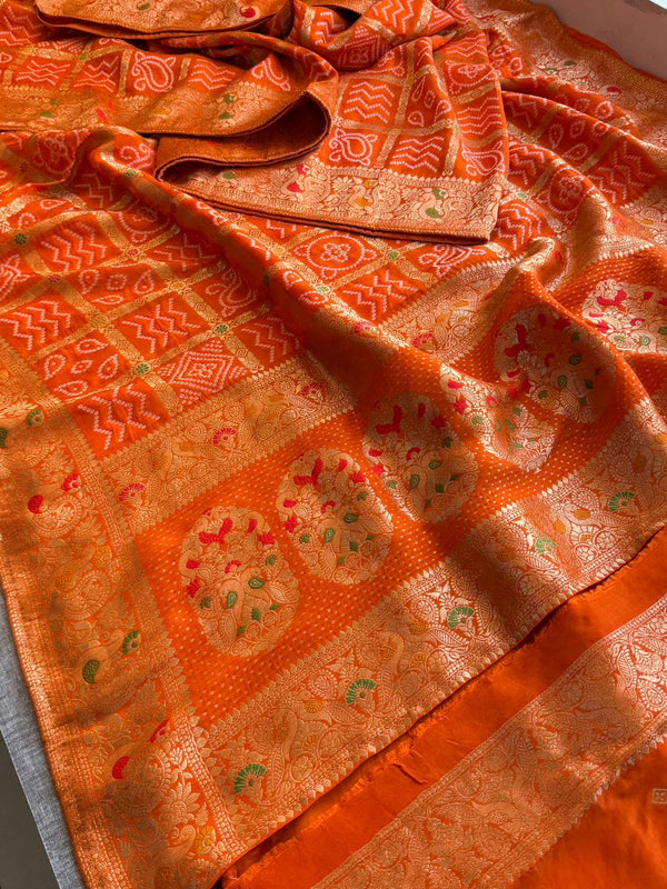 Pure soft munga silk banarasi weaving