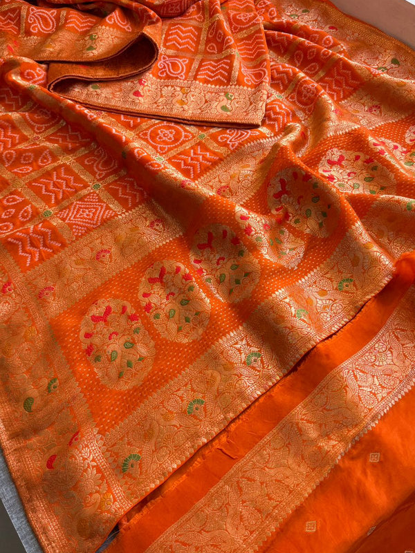Pure soft munga silk banarasi weaving