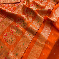 Pure soft munga silk banarasi weaving