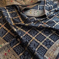 Pure soft munga silk banarasi weaving