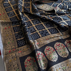 Pure soft munga silk banarasi weaving