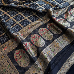 Pure soft munga silk banarasi weaving