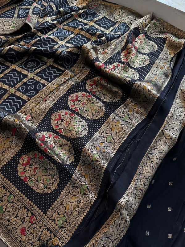 Pure soft munga silk banarasi weaving
