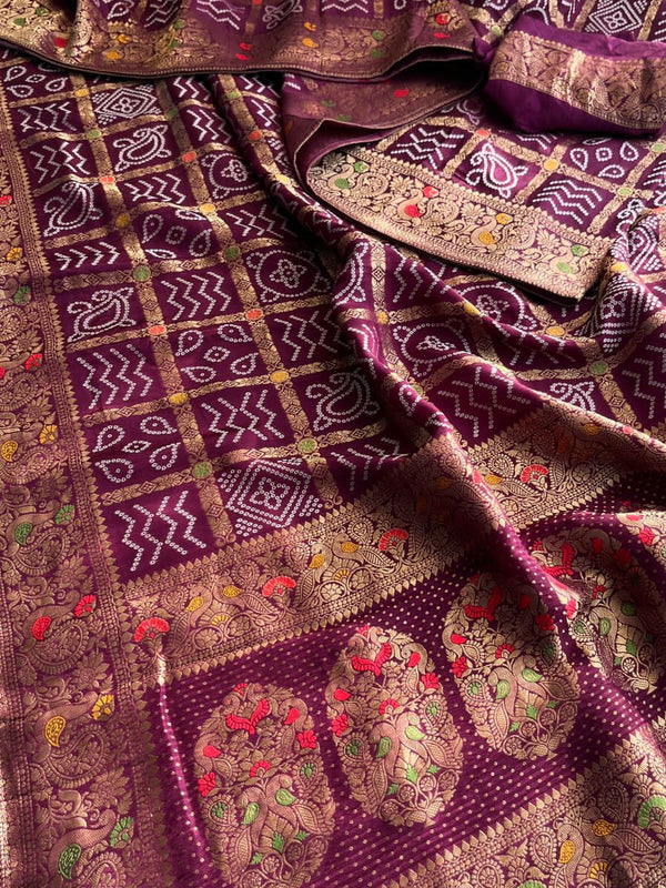 Pure soft munga silk banarasi weaving