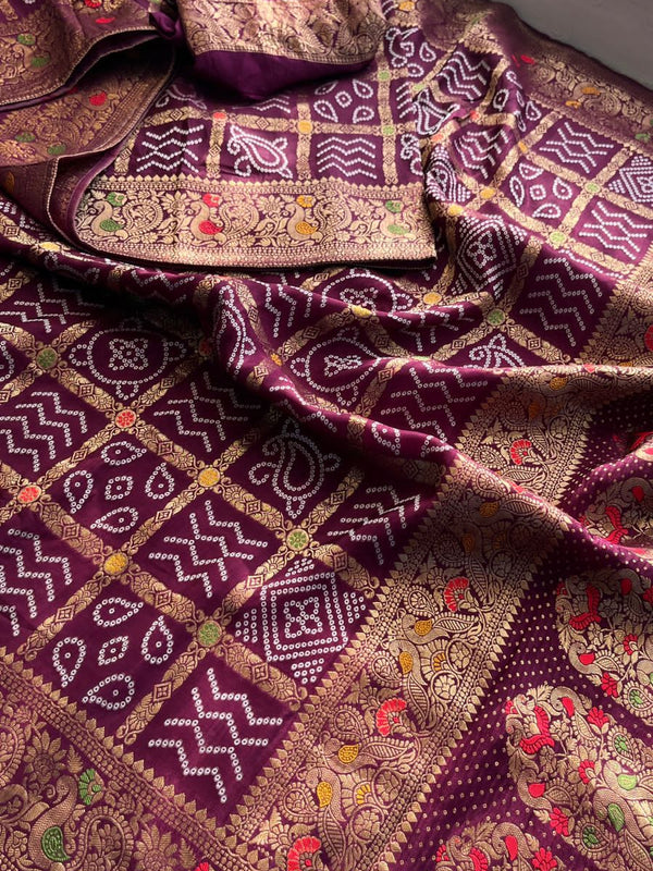 Pure soft munga silk banarasi weaving