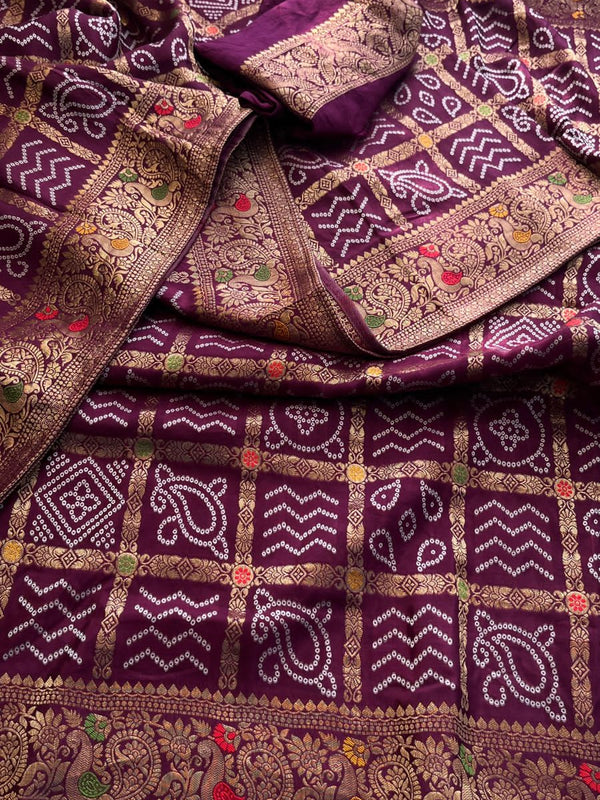 Pure soft munga silk banarasi weaving