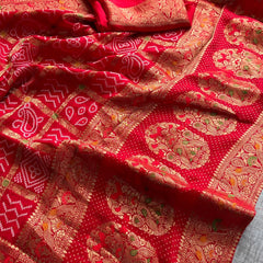 Pure soft munga silk banarasi weaving