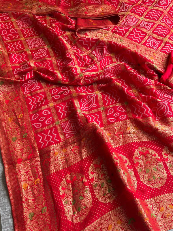 Pure soft munga silk banarasi weaving
